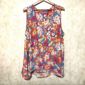 Woman Within | Floral Sleeveless Top | Size 26/28